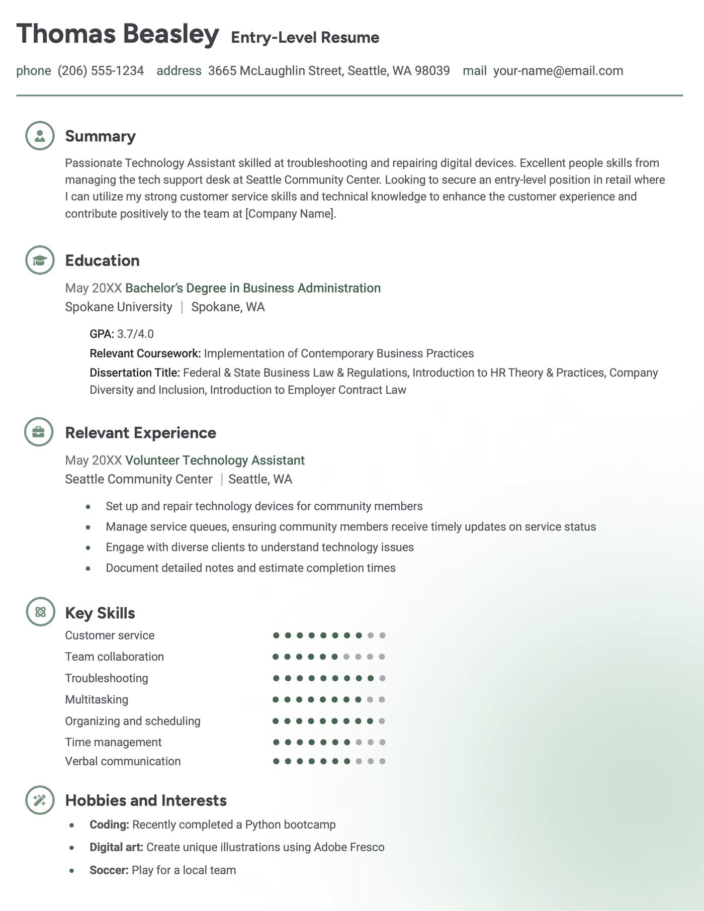 Editable Word File Professional Resume Templates + “How to Write Resume” DOC - Image 4